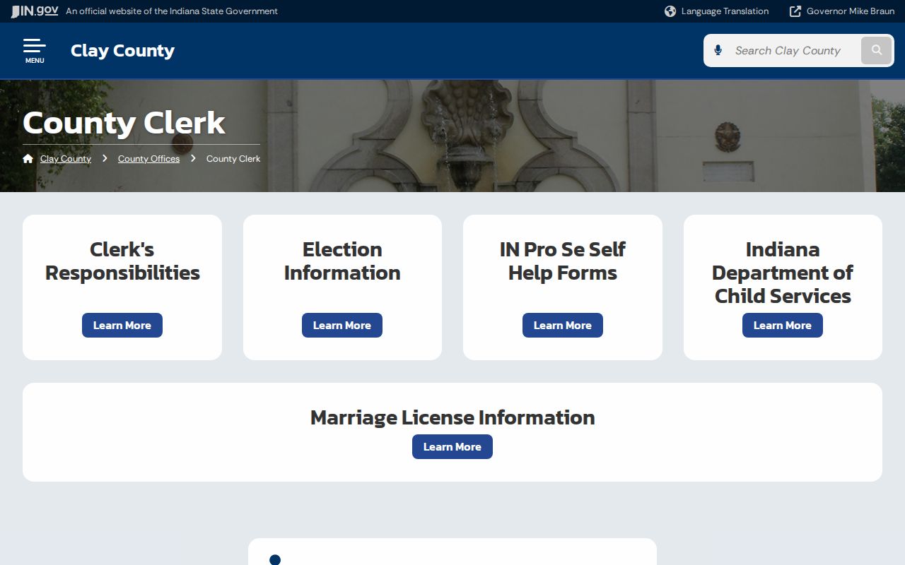 Clay County Clerk official court and traffic contacts